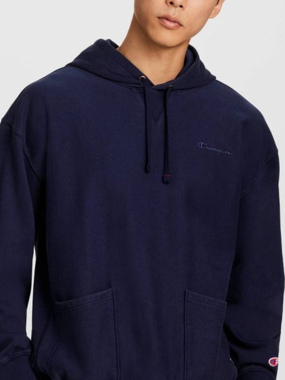 Champion Navy Pullover Hoodie with Script Logo XXL nwt